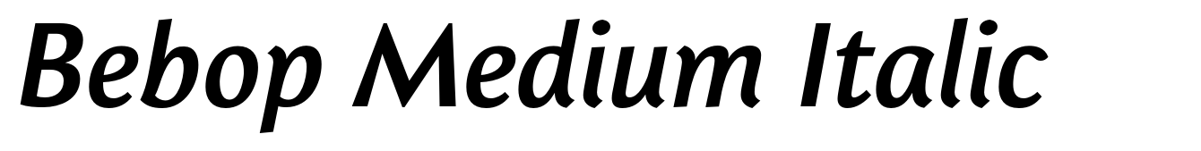 Bebop Medium Italic